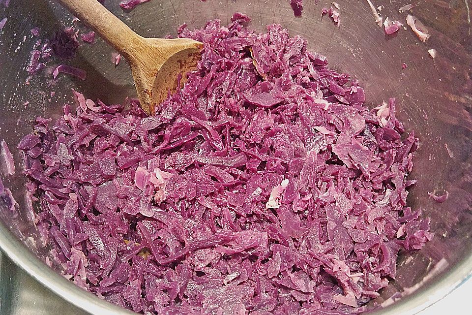 Karamellisierter Apfelrotkohl