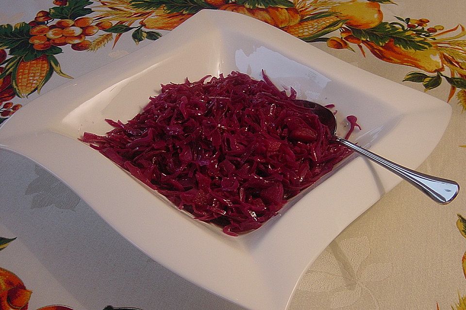 Karamellisierter Apfelrotkohl