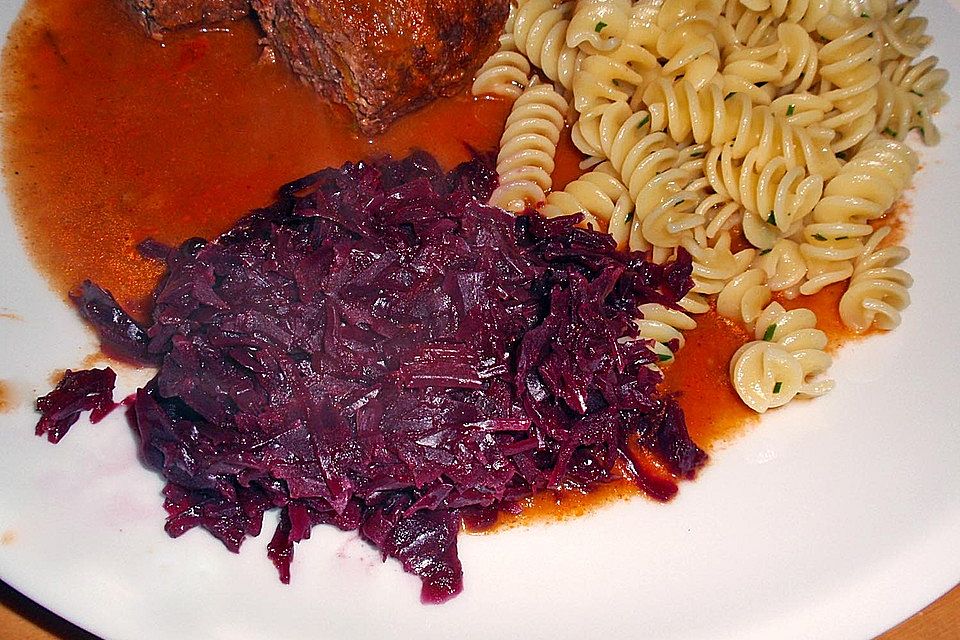 Karamellisierter Apfelrotkohl