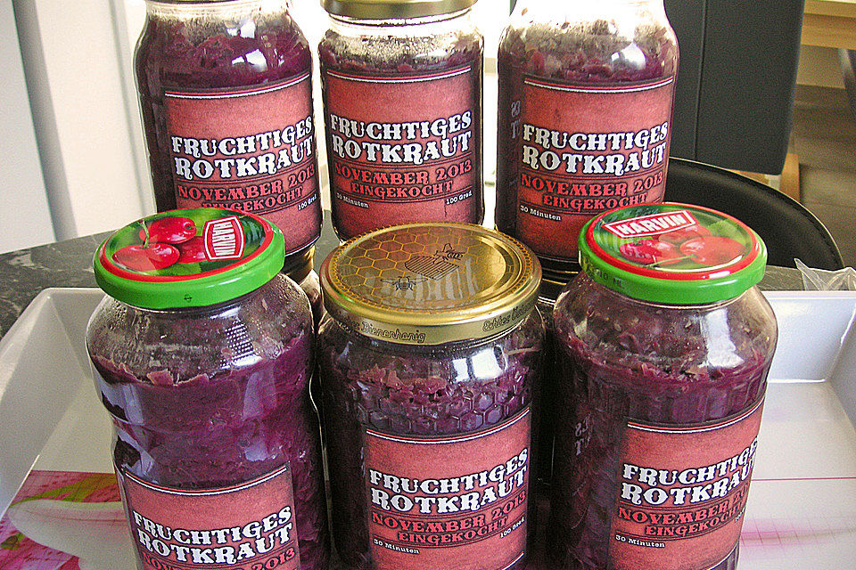 Karamellisierter Apfelrotkohl