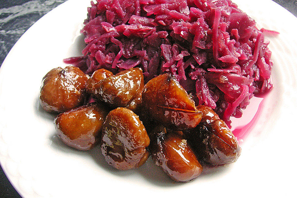 Karamellisierter Apfelrotkohl