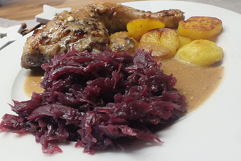 Karamellisierter Apfelrotkohl