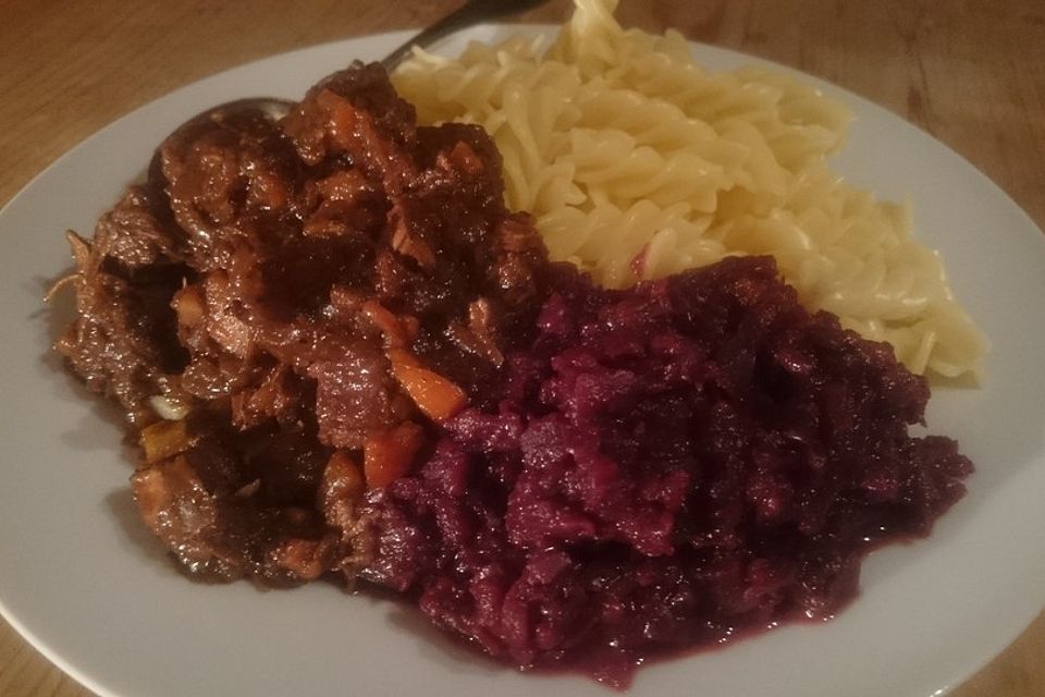 Karamellisierter Apfelrotkohl