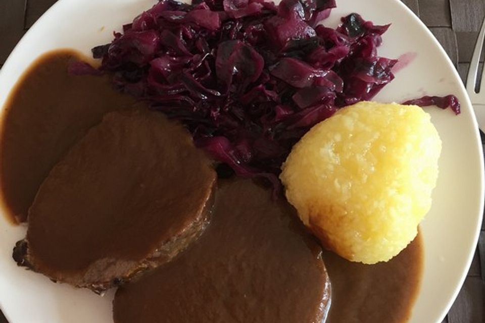 Karamellisierter Apfelrotkohl