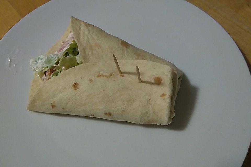 Schnelle vegetarische Wraps