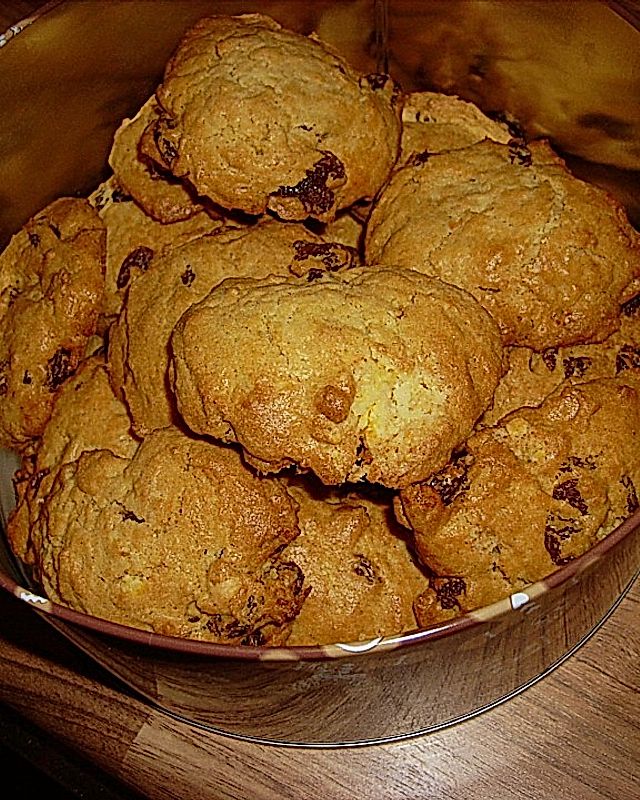 Vanillecookies mit Rosinen