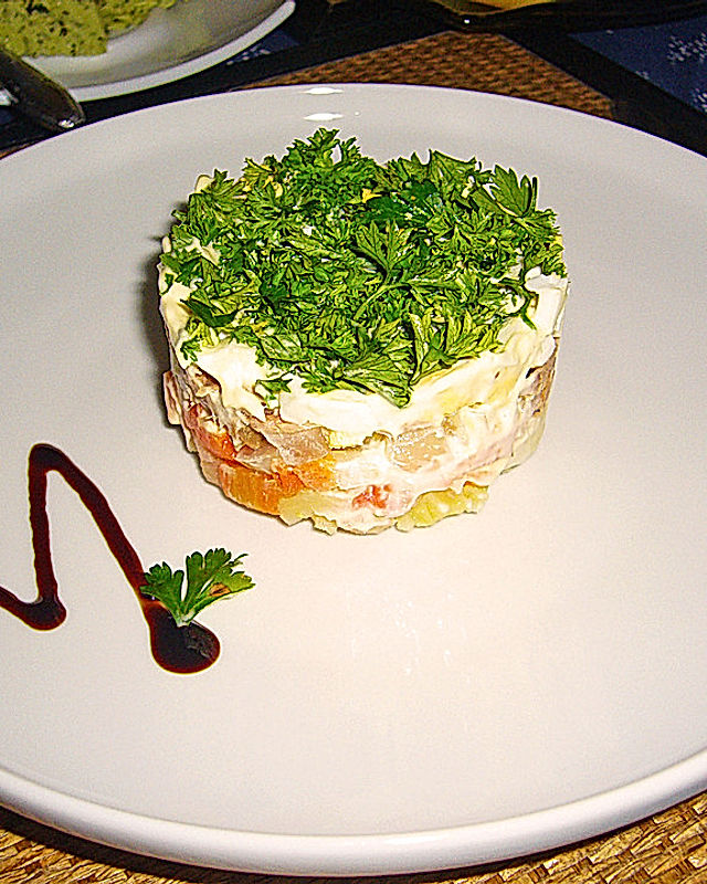 Russischer Thunfischsalat bzw. Schichtsalat