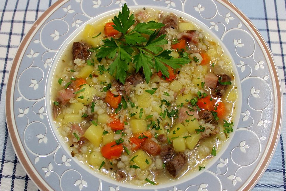 Graupensuppe (homemade)