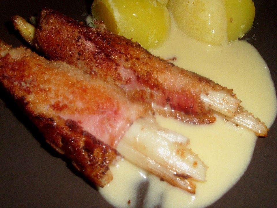 Panierter Spargel mit Kartoffeln und Sauce Hollandaise von darkmoon83 ...