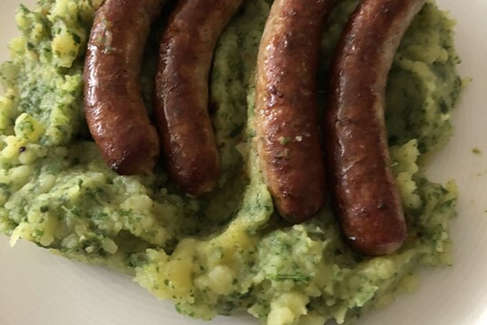 Kartoffelpüree mit Kräuter-Pesto