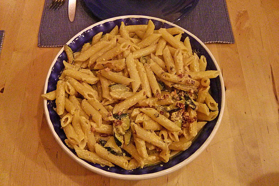 Spaghetti mit Zucchini – Carbonara