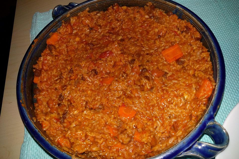 Hähnchen Kabsa auf Reis