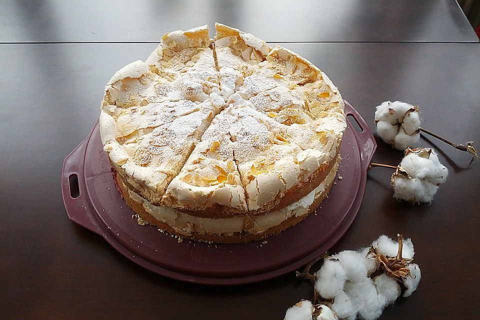 Baiser - Torte mit Himbeer - oder Brombeercreme