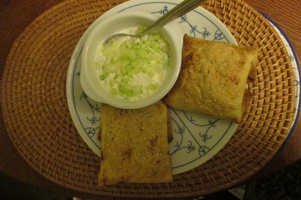 Überbackene Tortillas mit Avocado - Hackfleisch - Füllung