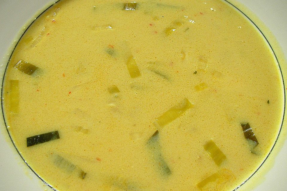 Pikante Curry - Hühnersuppe mit Kokosmilch