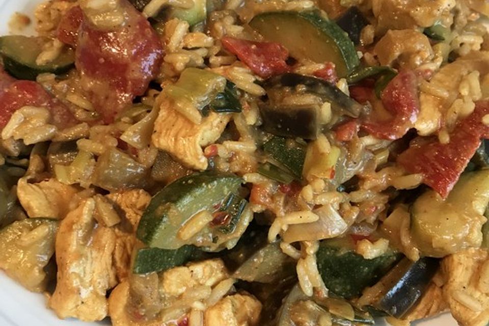 Farbenfrohes Putencurry Farbenfrohes Putencurry