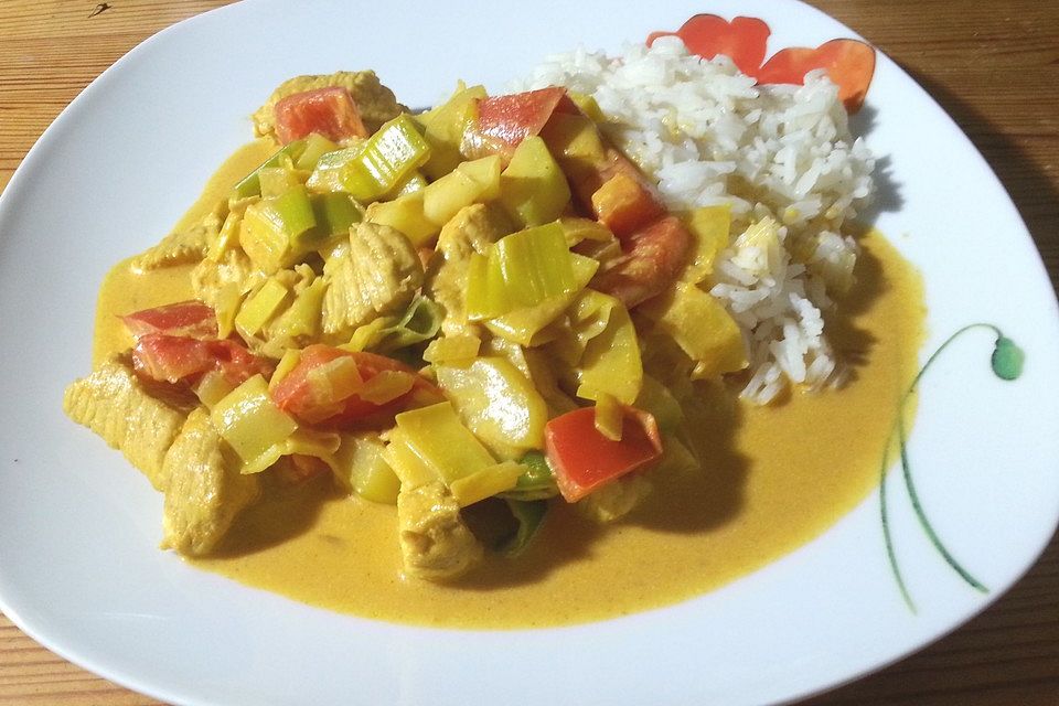Farbenfrohes Putencurry Farbenfrohes Putencurry