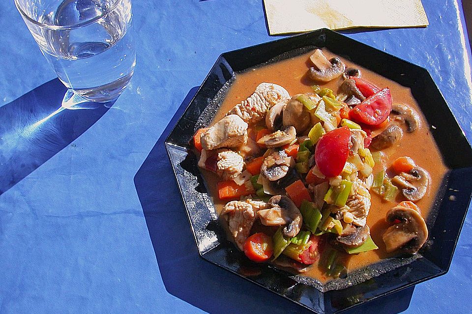 Farbenfrohes Putencurry Farbenfrohes Putencurry