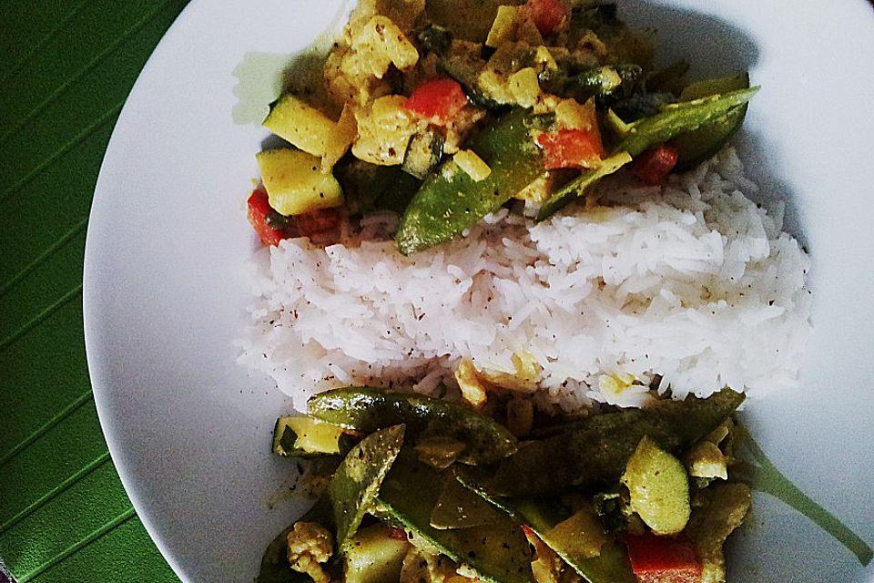 Farbenfrohes Putencurry Farbenfrohes Putencurry