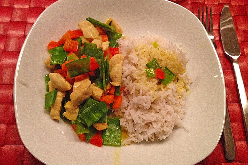 Farbenfrohes Putencurry Farbenfrohes Putencurry