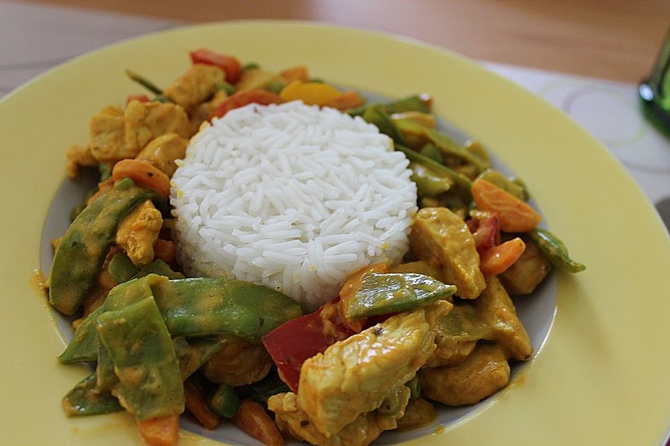 Farbenfrohes Putencurry Farbenfrohes Putencurry