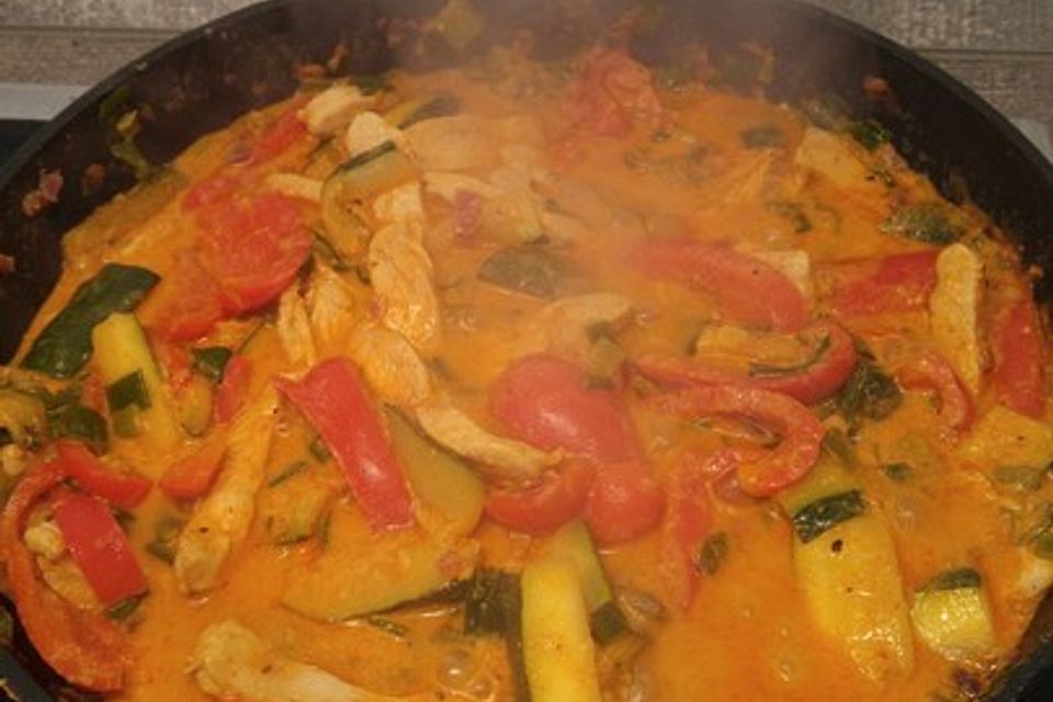 Farbenfrohes Putencurry Farbenfrohes Putencurry