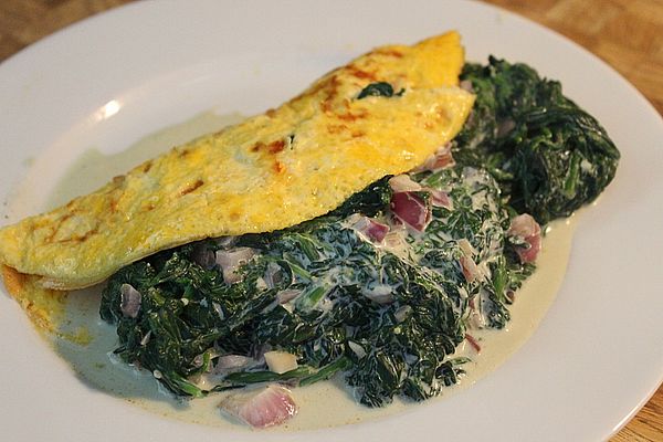 Frischkäse - Spinat - Omelett von chef-Bea | Chefkoch