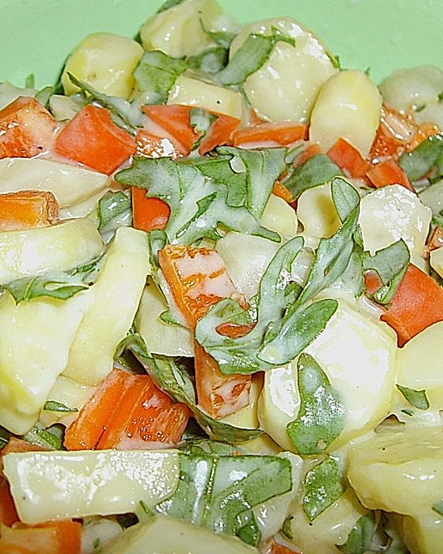 Spargel-Kartoffelsalat mit Rucola