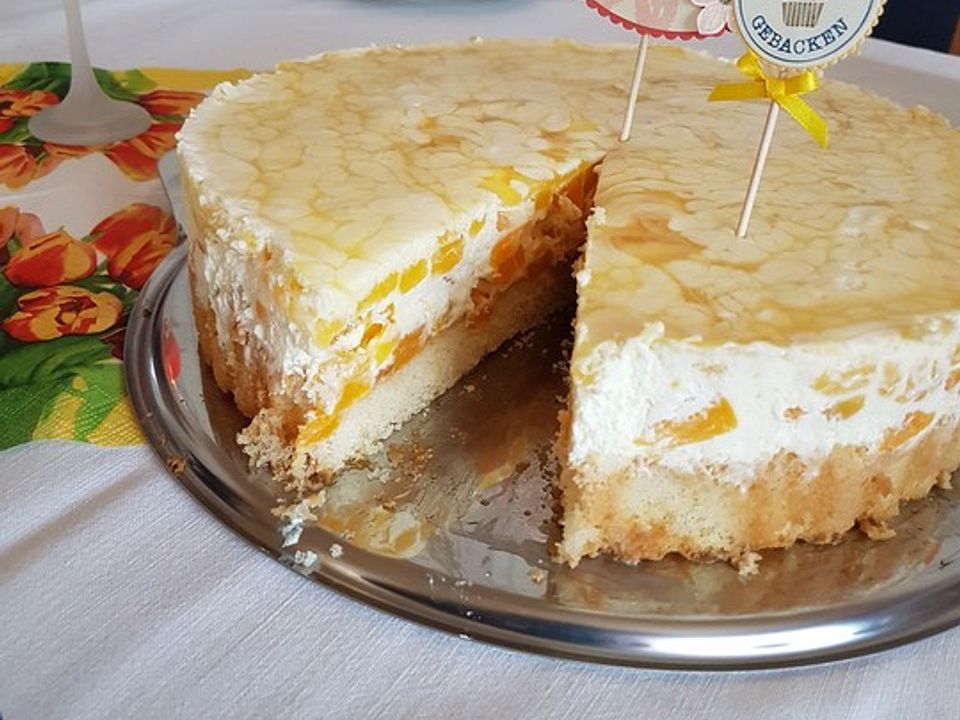 Schnelle Pfirsich - Maracuja - Torte von sue_ellen | Chefkoch
