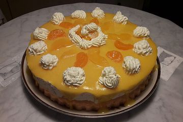 Schnelle Pfirsich - Maracuja - Torte