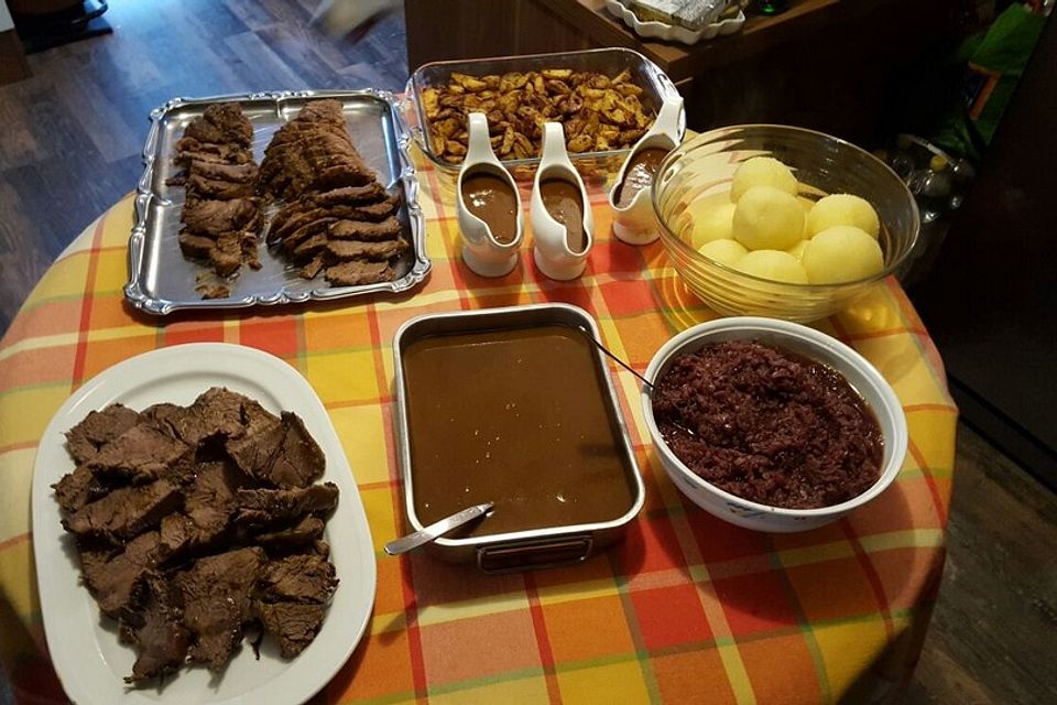 Weihnachtlicher Rinderschmorbraten