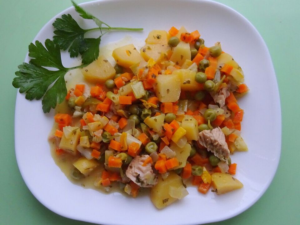 Putenschnitzel - Kartoffeltopf mit Gemüse von schatztruhe2312| Chefkoch