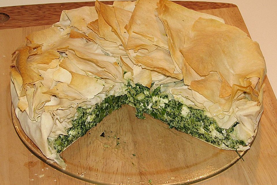 Spinat - Tarte mit Filo - Teig