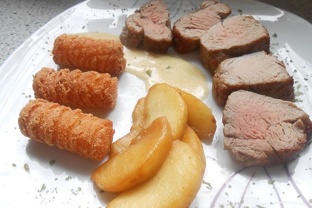 Schweinefilet mit Äpfeln in Calvados - Sauce| Chefkoch