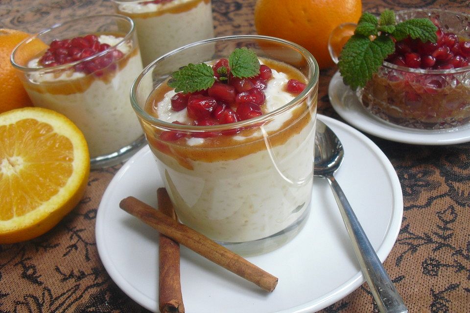 Granatapfel - Milchreis - Dessert