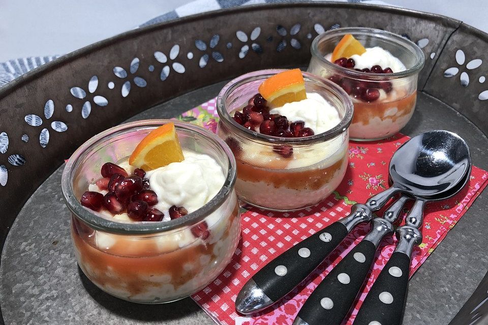 Granatapfel - Milchreis - Dessert