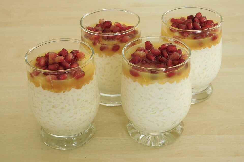 Granatapfel - Milchreis - Dessert