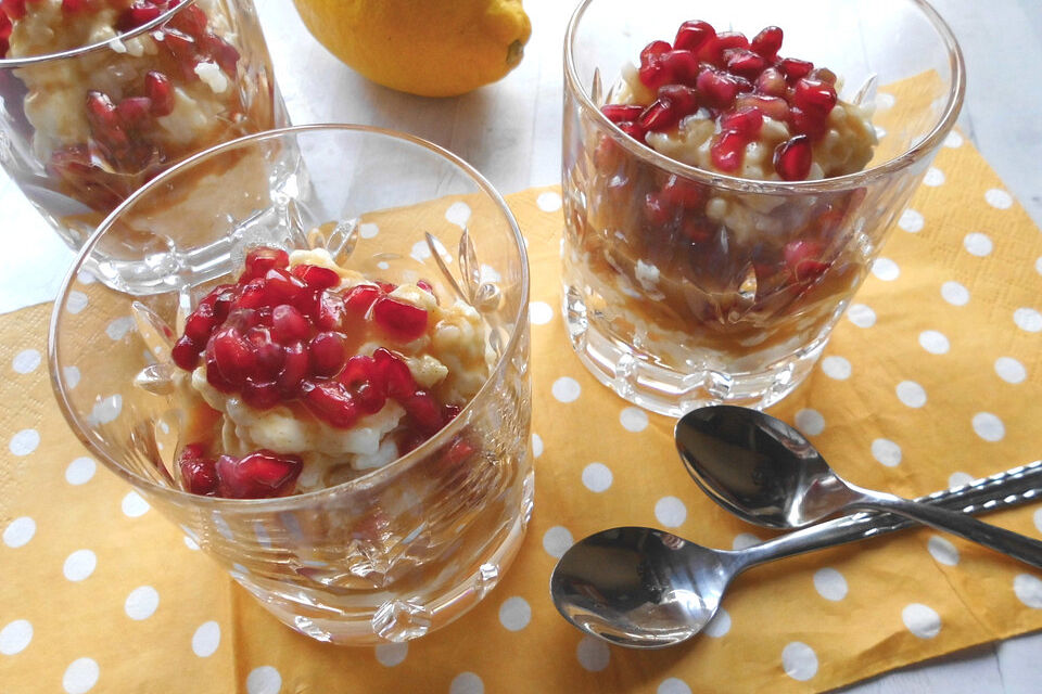 Granatapfel - Milchreis - Dessert