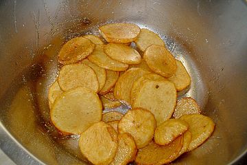 Aufgeblasene Kartoffelchips