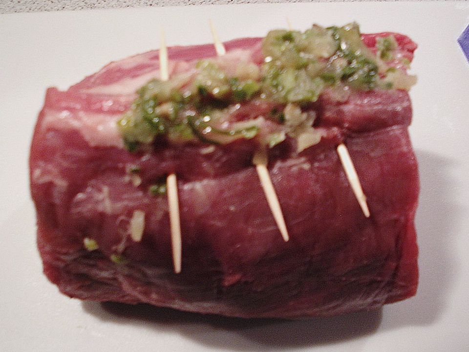 Chateaubriand mit Rindermark - Schalottenfüllung von ronjajoschi| Chefkoch