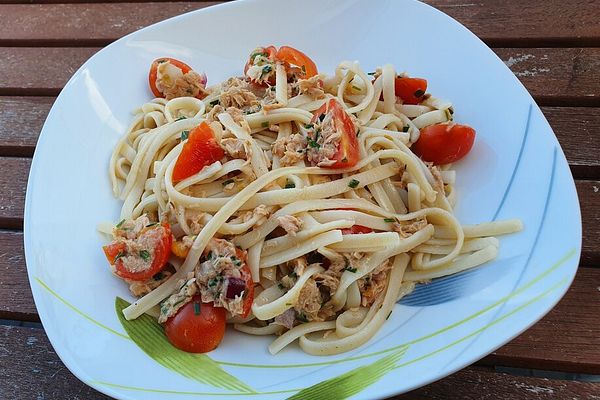 Gabelspaghetti - Salat mit Thunfisch von MelFit | Chefkoch Gabelspaghetti - Salat mit Thunfisch von MelFit | Chefkoch
