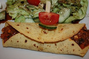 Auberginen - Gemüsefüllung für Tacos oder Tortillas
