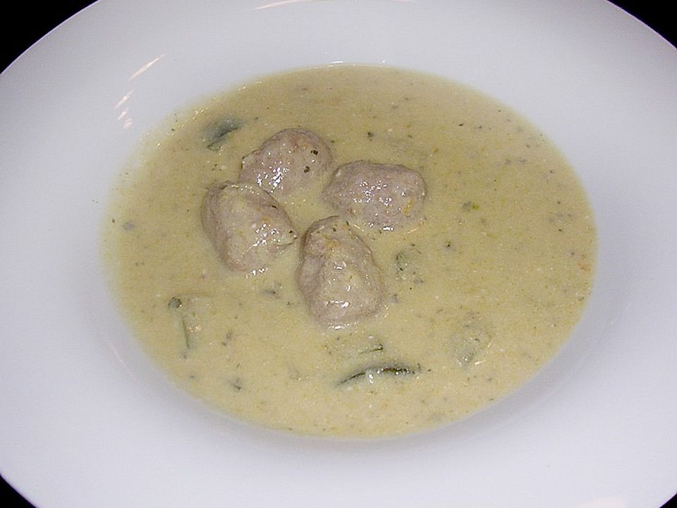 Gemüsecremesuppe mit Brätklößchen von steffire| Chefkoch