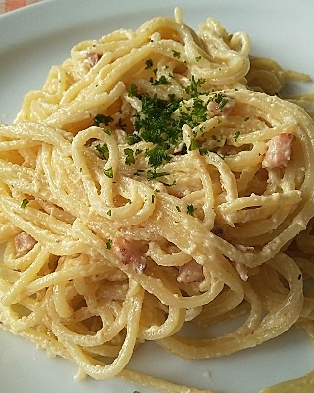 Rosalies Spaghetti Carbonara mit Kasseler
