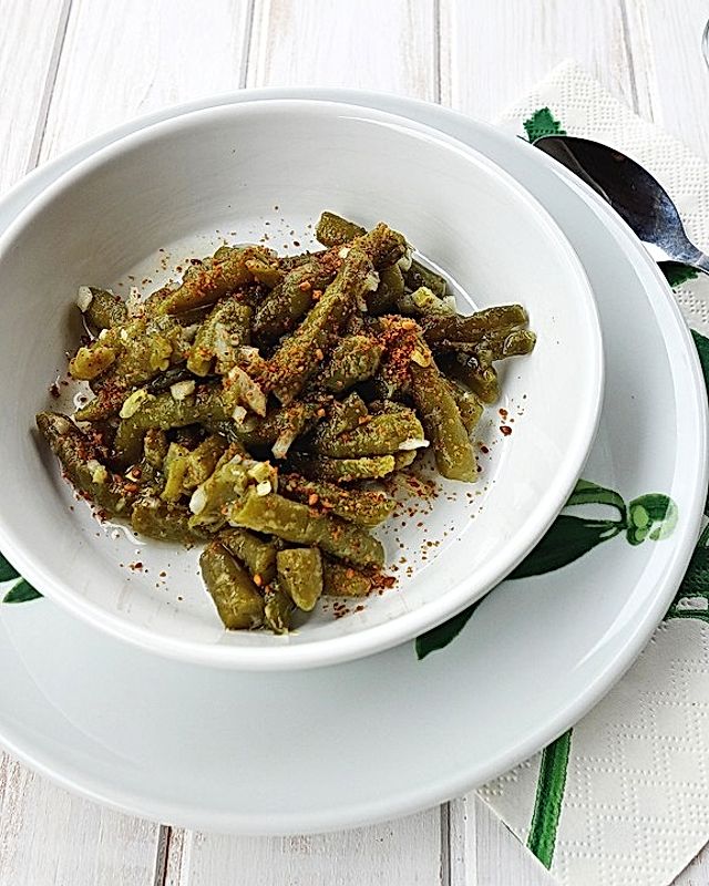 Grüne Bohnen - Salat mit Gomasio