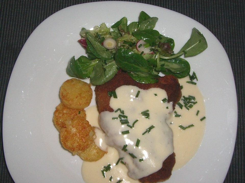 Schnitzel a la Maja an Weißwein - Sahne - Soße von Maja72| Chefkoch