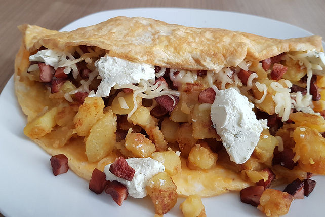 Bauernfrühstück mit Champignons und Lauchzwiebeln| Chefkoch