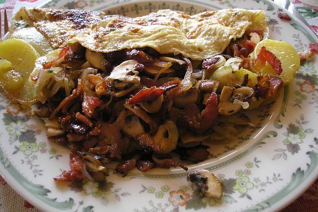 Bauernfrühstück mit Champignons und Lauchzwiebeln| Chefkoch