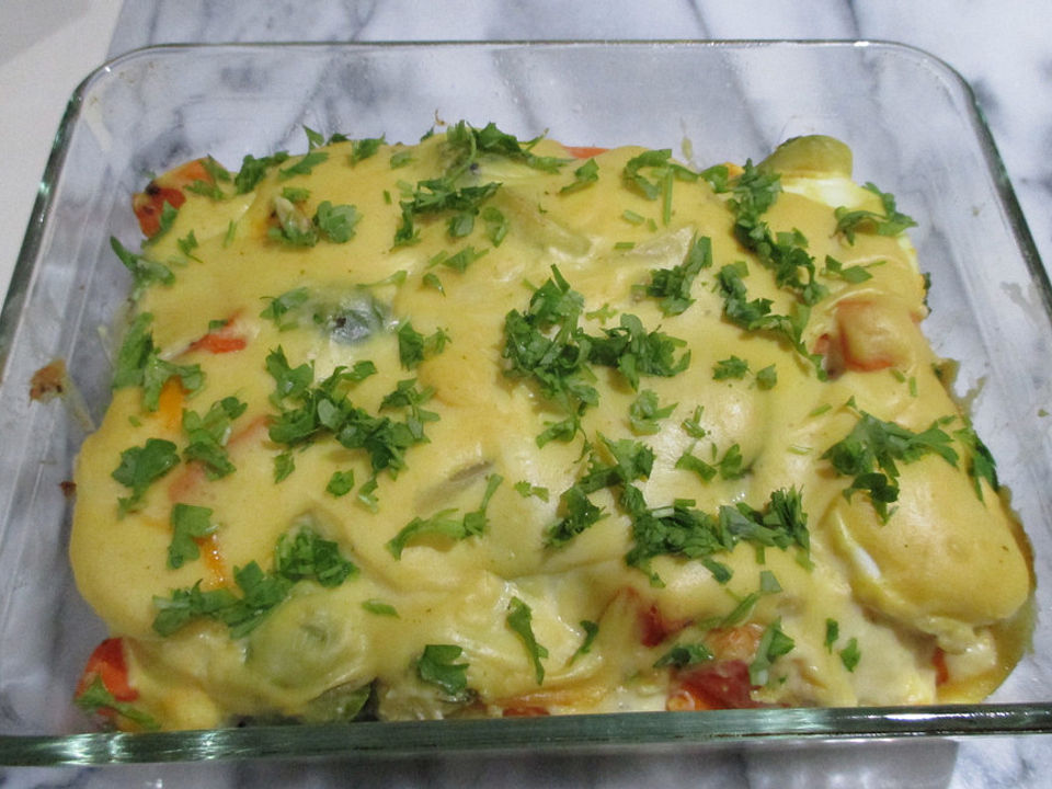 Eier - Gemüse - Auflauf mit Senfsauce von Fusselhase| Chefkoch