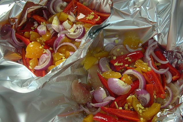 Hühnchenbrust mit Pfirsich und Ingwer in Alufolie von Pewe| Chefkoch